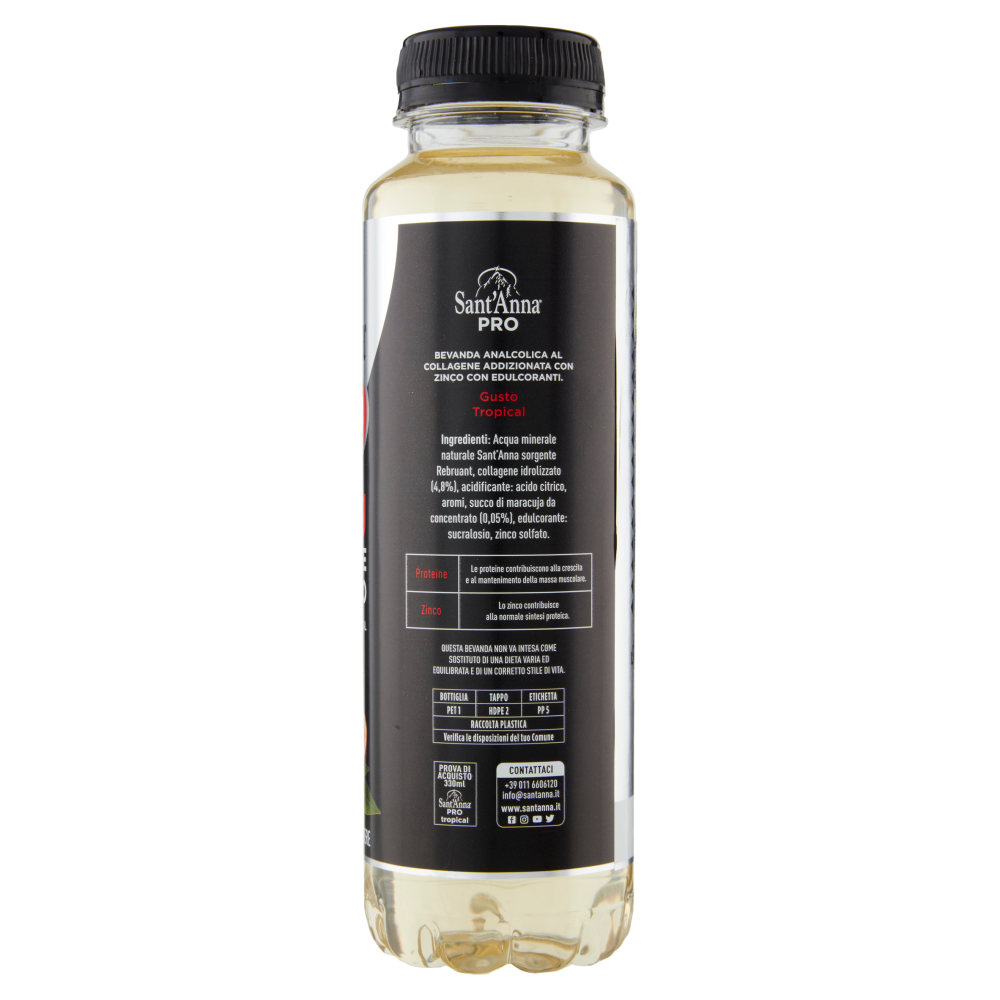 Sant'Anna Pro 15g Proteine + Zinco Gusto Tropical 330 ml
