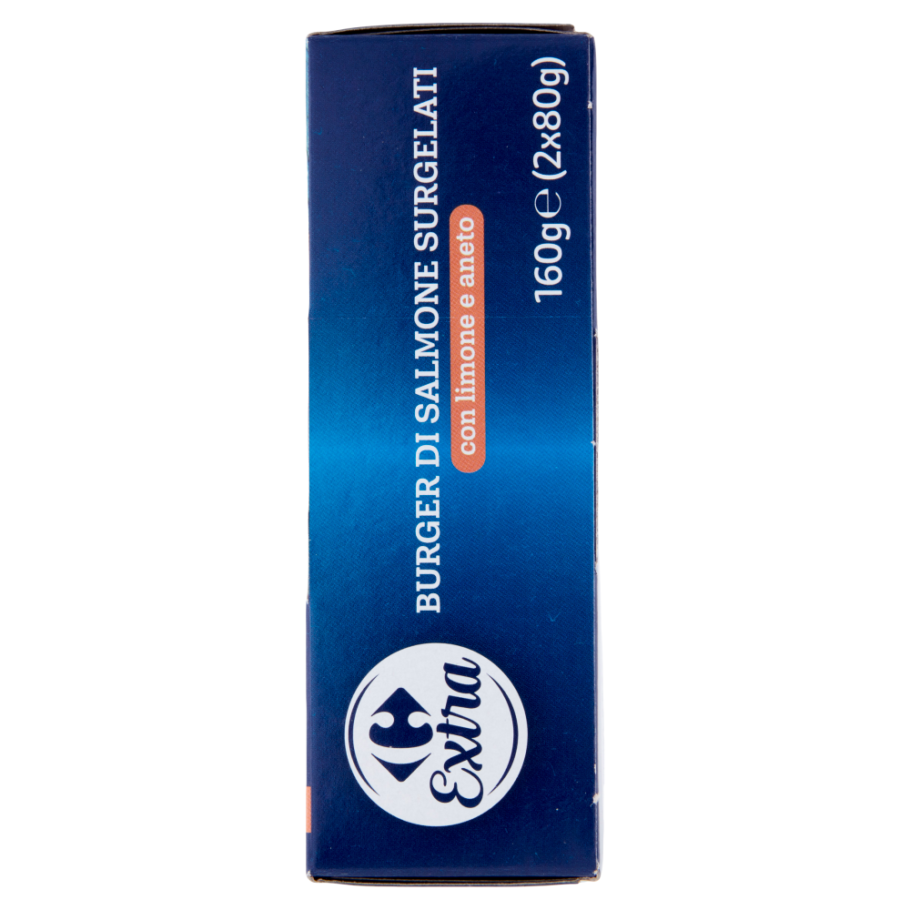 Carrefour Extra Burger di Salmone Surgelati con limone e aneto 2 x 80 g