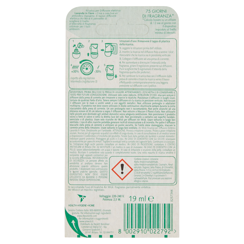 Air Wick Lavanda in Fiore Ricarica per Diffusore elettrico 19 ml