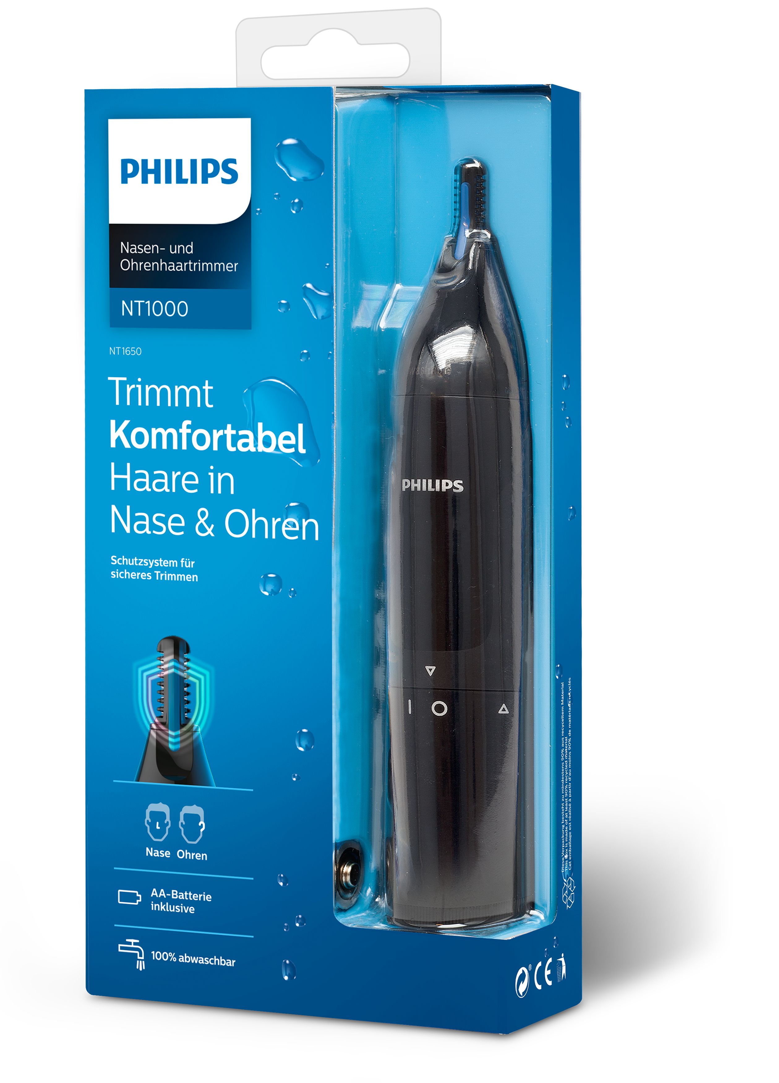 Philips Norelco NOSETRIMMER Series 1000 Nose trimmer series 1000 NT1650/16 Rifinitore per naso e orecchie