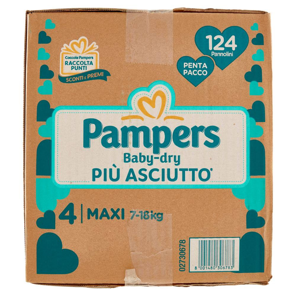 Pampers Baby-dry Maxi 124 pz