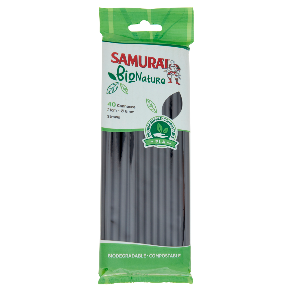 Samurài BioNature Cannucce 21cm - Ø 6mm 40 pz