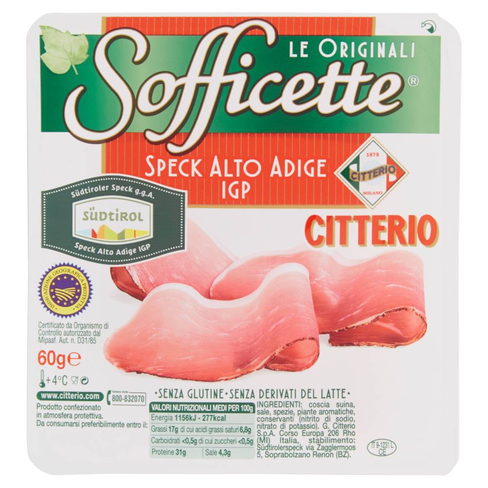 Citterio Sofficette Speck Alto Adige IGP 60 g