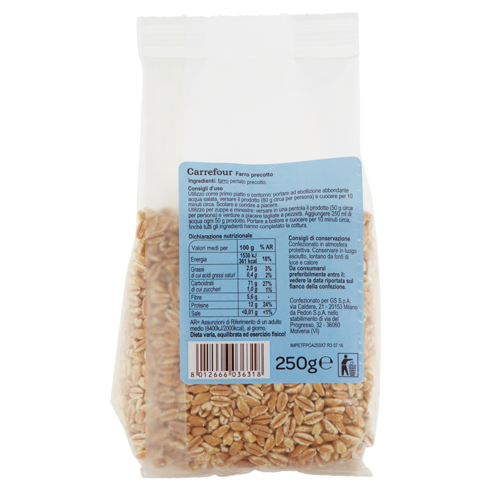 Carrefour Farro Cottura Rapida in 10 minuti 250 g