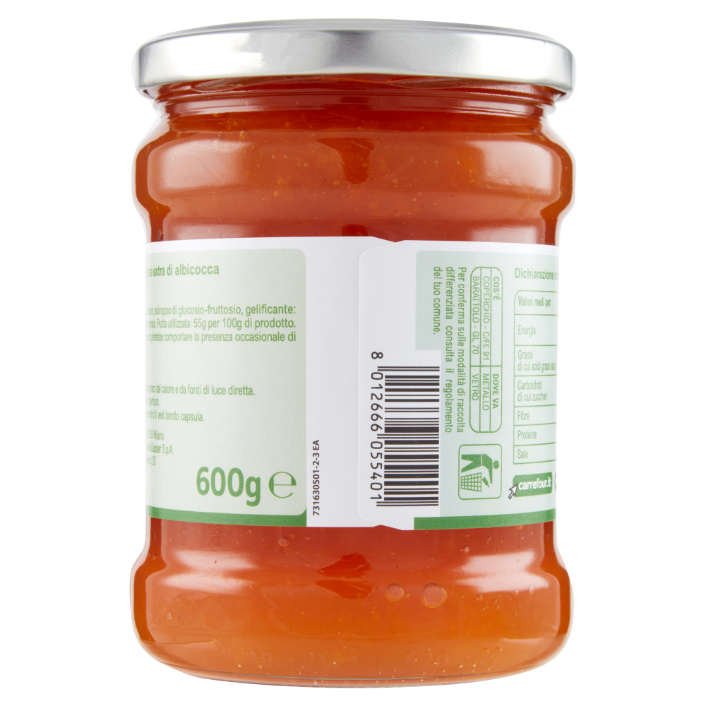 Carrefour Classic Confettura Extra di Albicocca 600 g