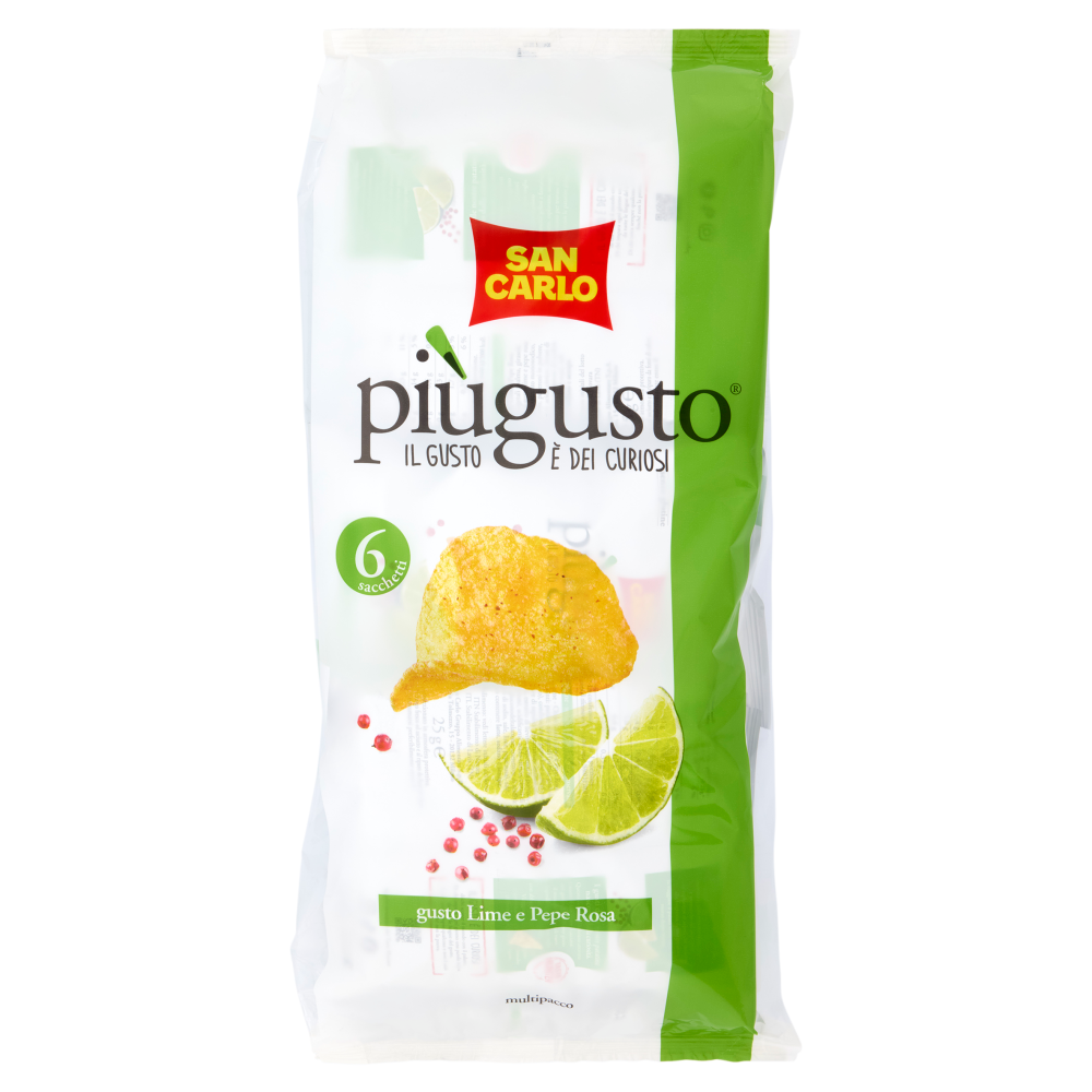 San Carlo pi&ugrave;gusto gusto Lime e Pepe Rosa 6 x 25 g