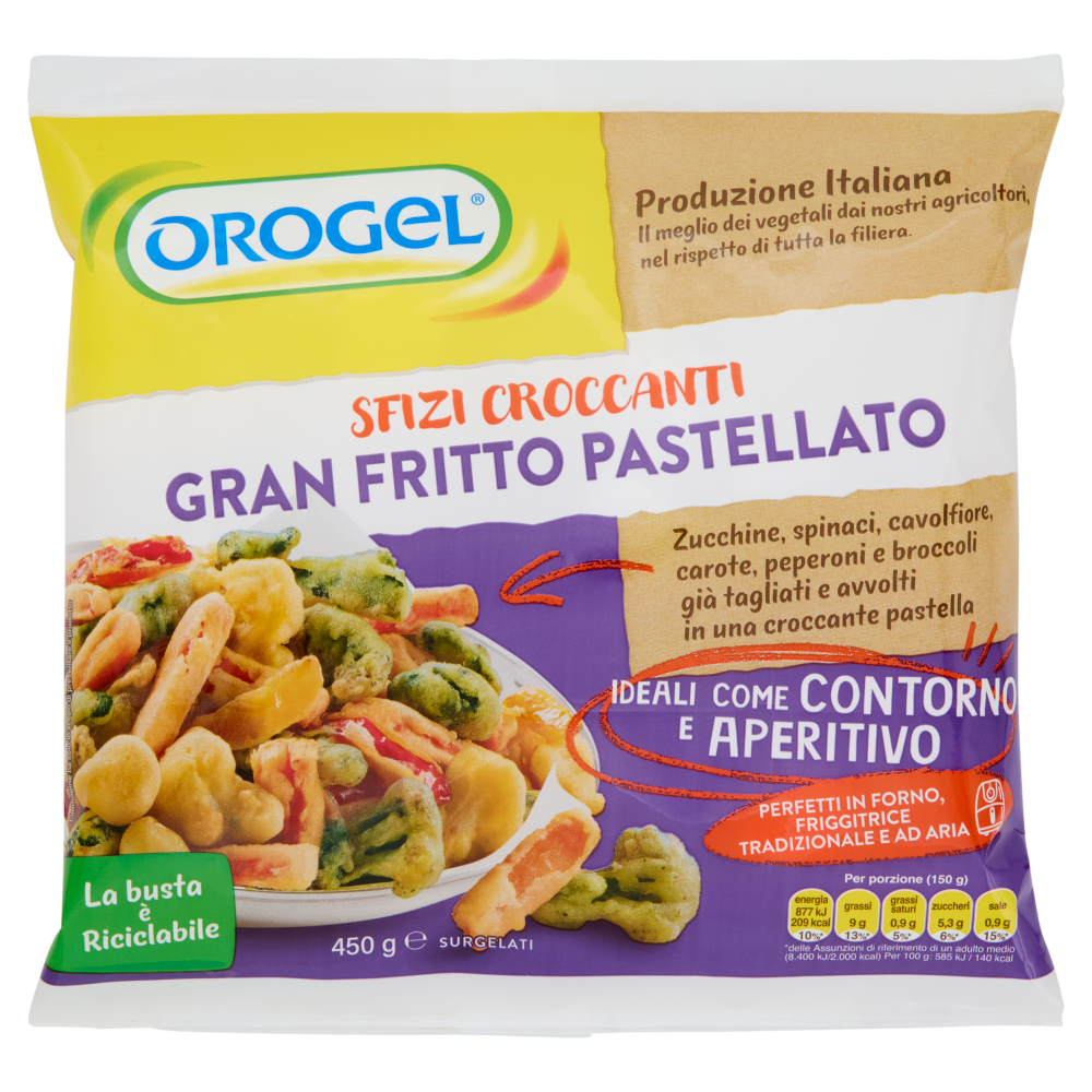 Orogel Sfizi Croccanti Gran Fritto Pastellato Surgelati 450 g