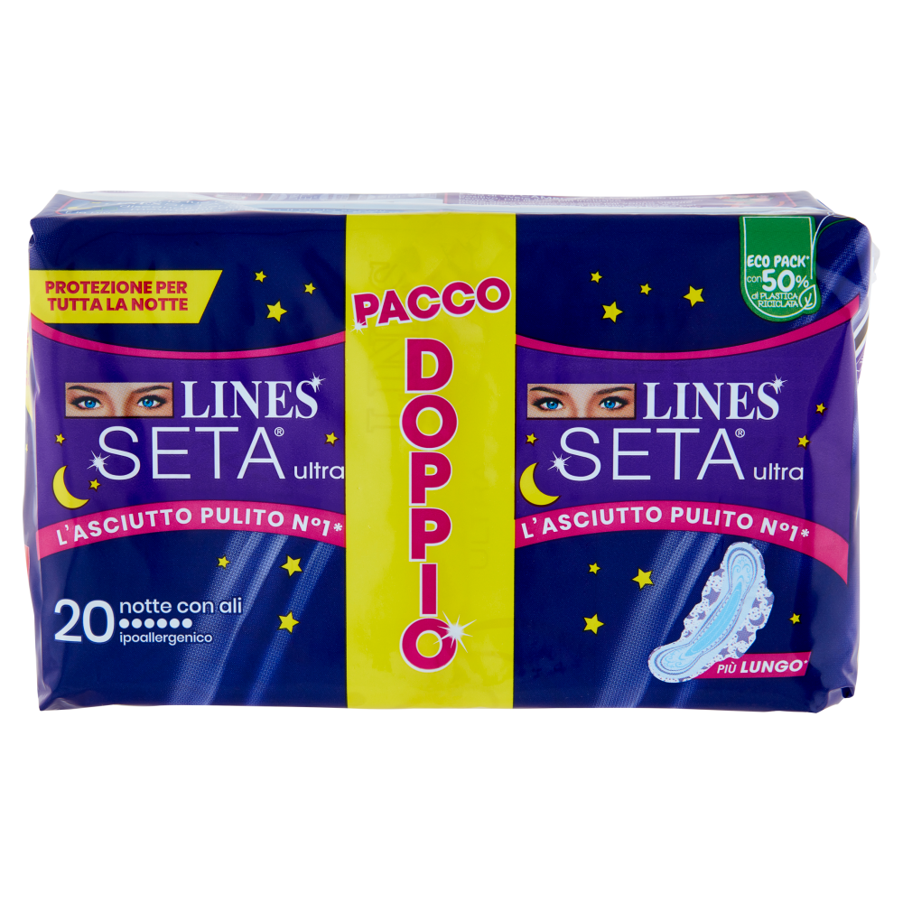 Lines Seta ultra notte con ali 20 pz