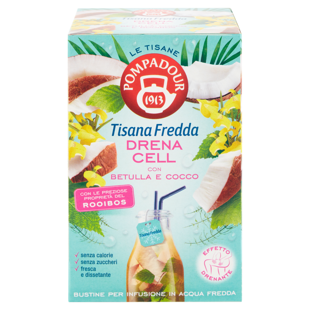 Pompadour Le Tisane Tisana Fredda Drena Cell 18 x 2,5 g