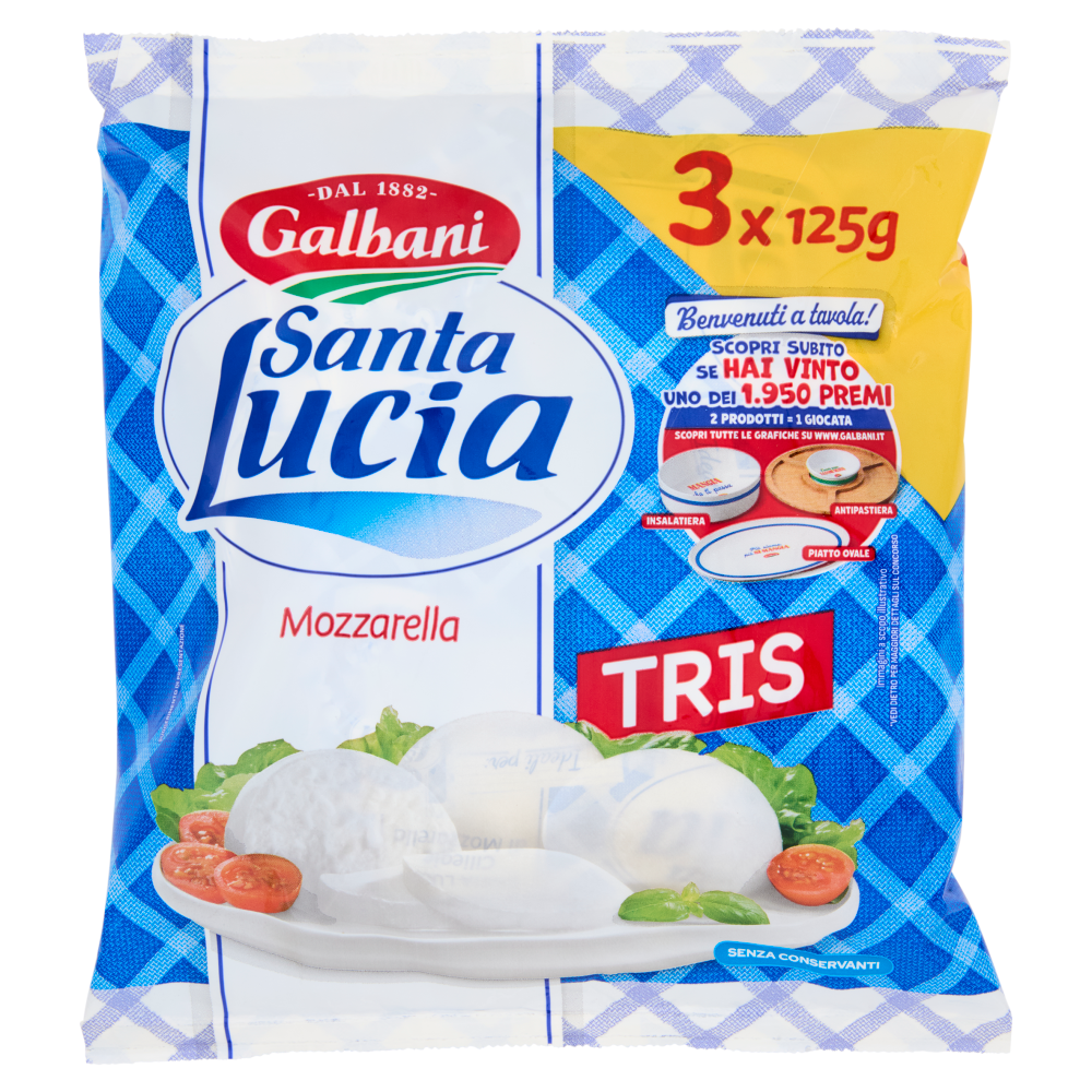 Galbani Santa Lucia Mozzarella Tris 3 x 125 g