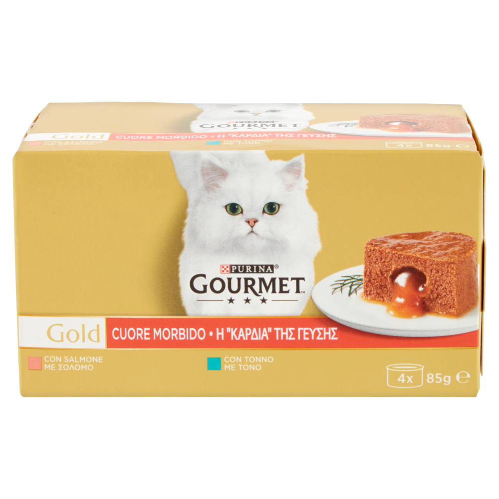 PURINA GOURMET Gold Cuore Morbido Tonno / Salmone 4x85g