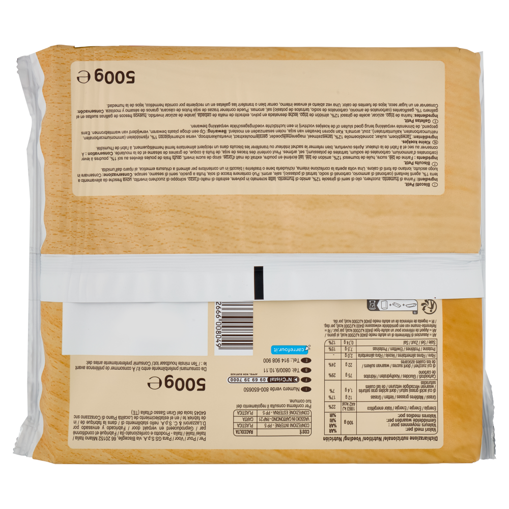 Carrefour Original Biscotti Petit Classici x8 500 g