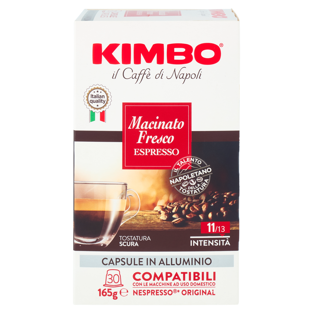 Kimbo Macinato Fresco Capsule Compatibili con Macchine Nespresso* Original 30 x 5,5 g