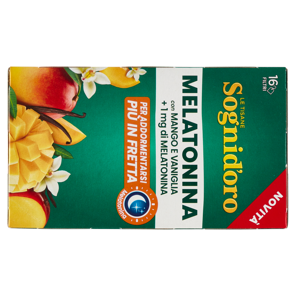 Sognid'oro le Tisane Melatonina con Mango e Vaniglia + 1 mg di Melatonina bustine 16 x 2 g