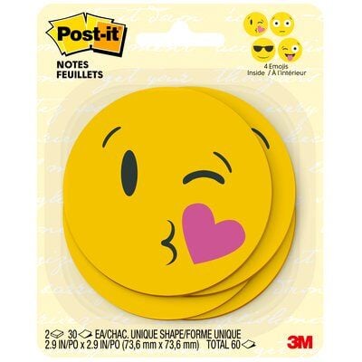 3M Emoji pouch autoadesiva Altro Multicolore, Giallo 30 fogli Autoadesivo