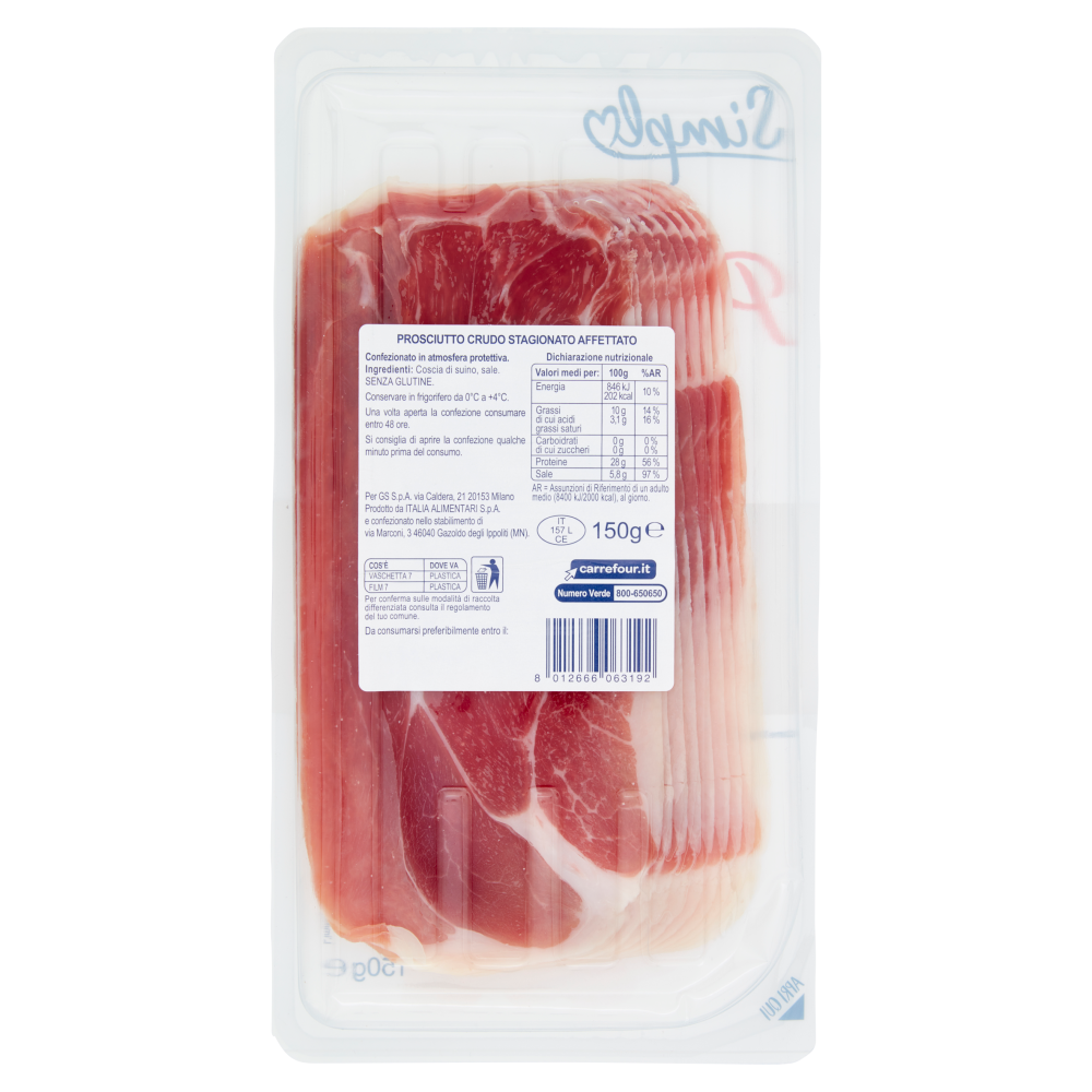 Simpl Prosciutto Crudo 150 g