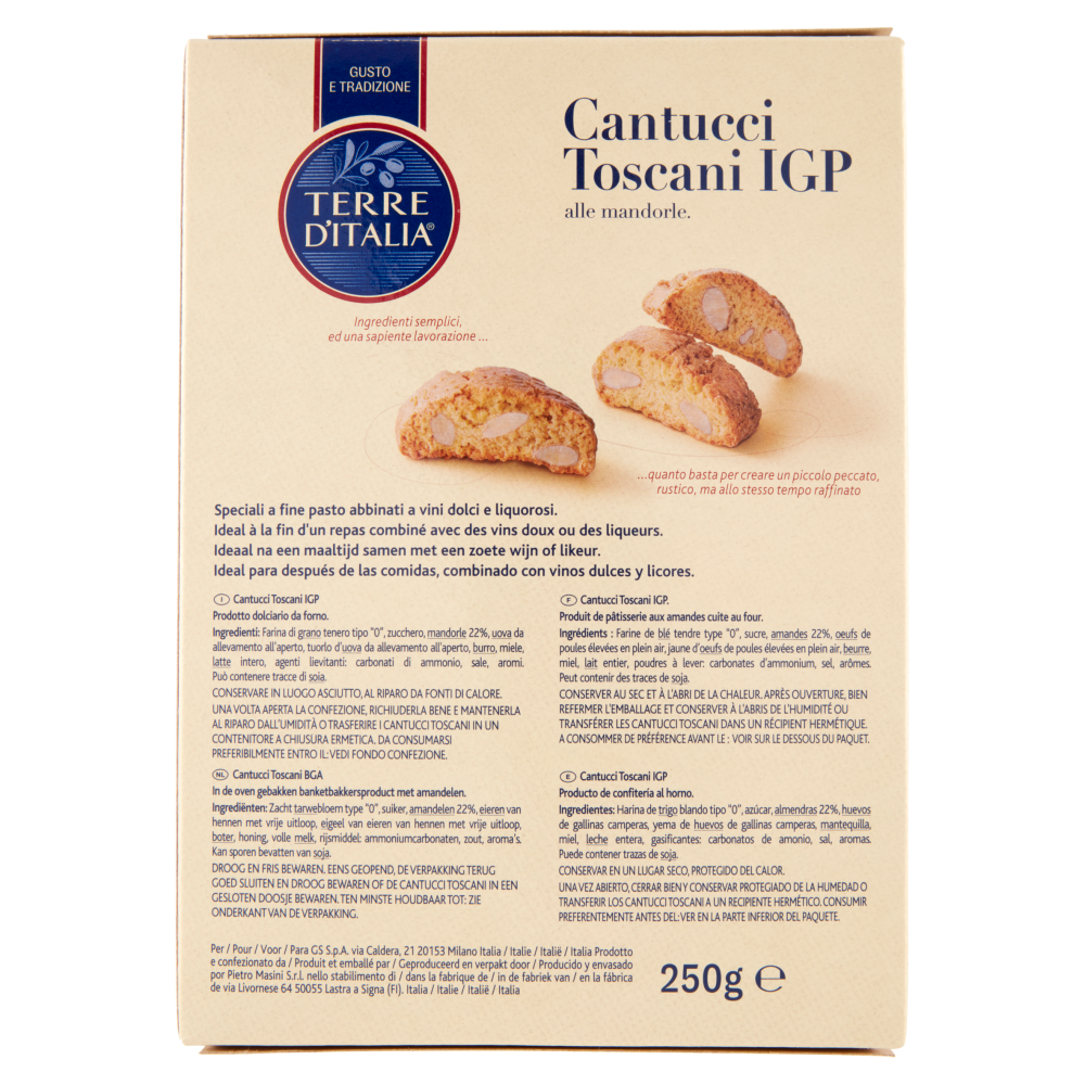 Terre d'Italia Cantucci Toscani IGP alle mandorle 250 g