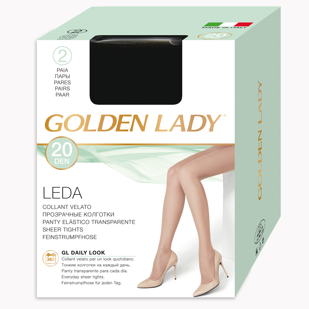 Golden Lady Collant velato Leda 20 Den daino 2 paia taglia 4