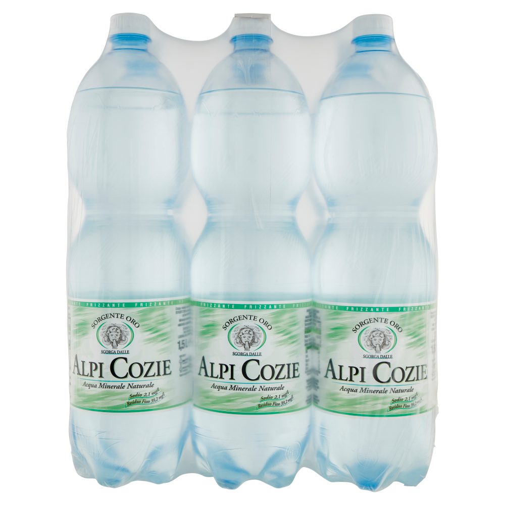 Alpi Cozie Sorgente Oro Frizzante 6 x 1,5 L