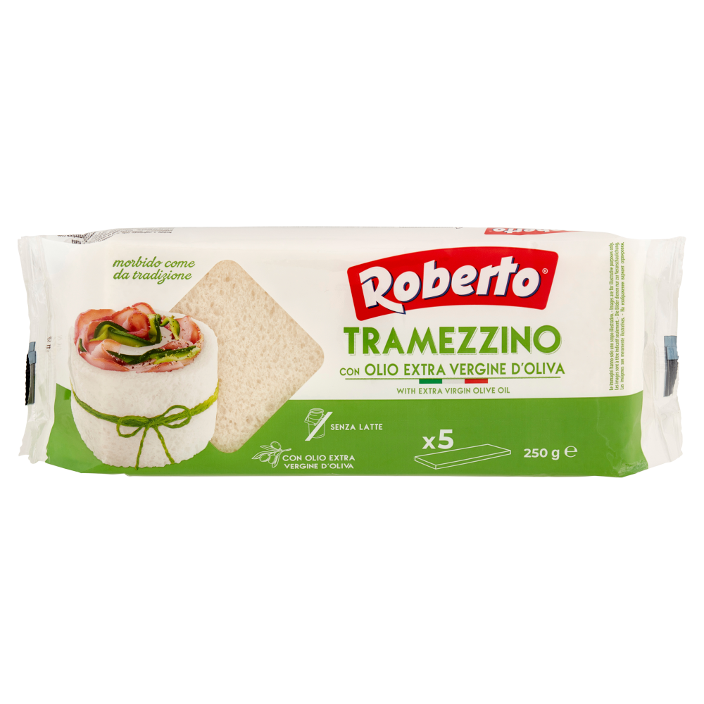 Roberto Tramezzino con Olio Extra Vergine d'Oliva 5 Fette 250 g