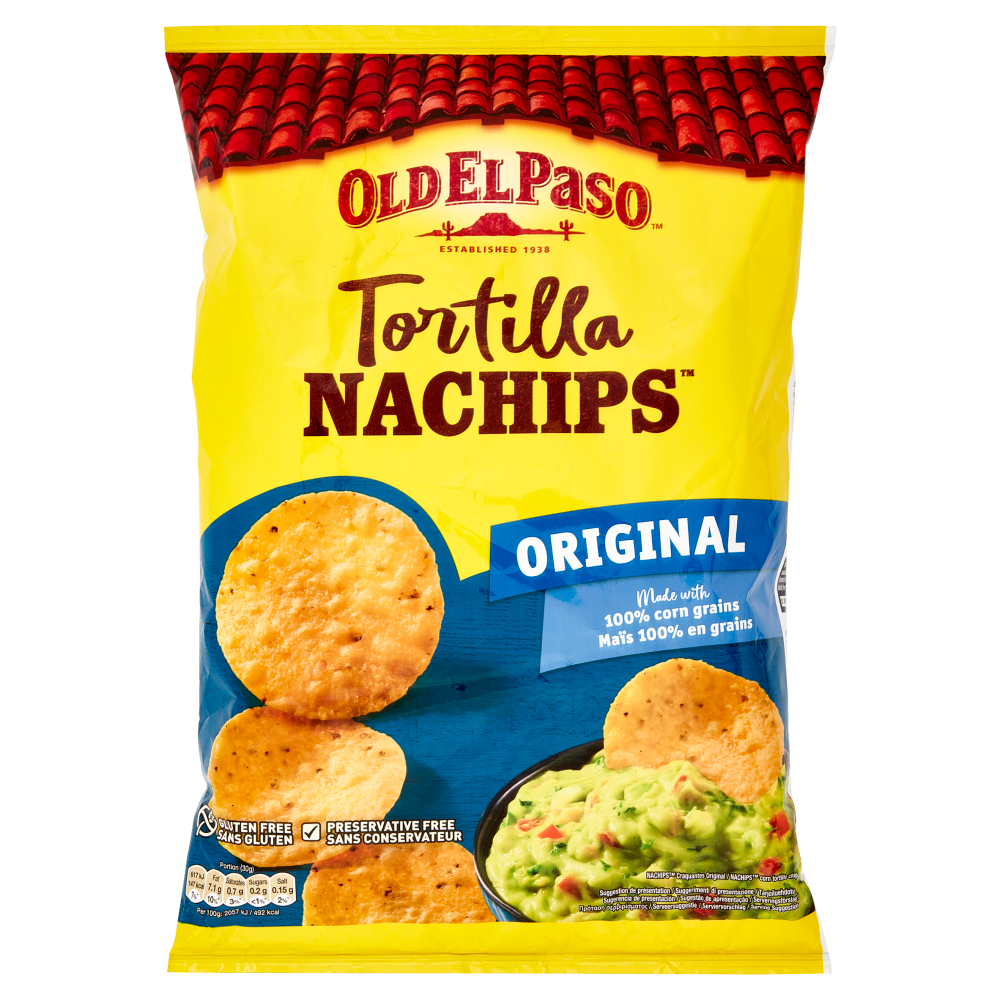 Old El Paso Tortilla Nachips Original 185 g
