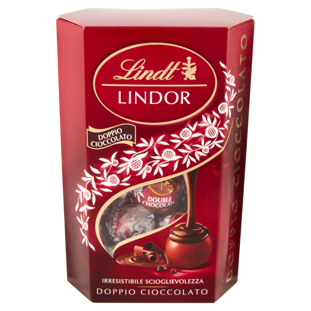 Lindt Cioccolatini Lindor Doppio Cioccolato Scatola 200 g