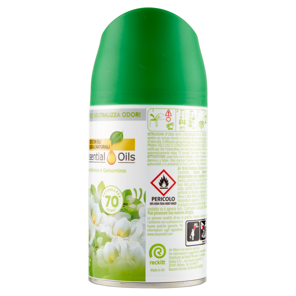 Air Wick Freshmatic Ricarica Fresia Bianca e Gelsomino Profumatore per ambiente 250 ml