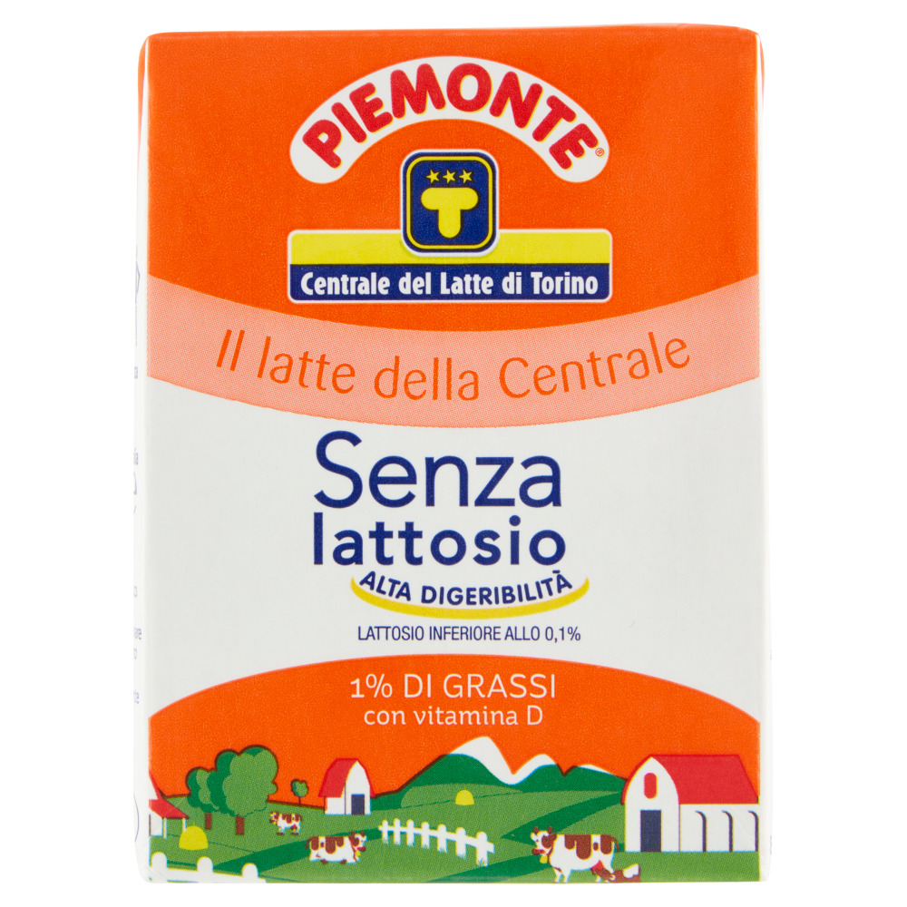 Centrale del Latte di Torino Piemonte Senza lattosio 1% di Grassi con Vitamina D 500 ml