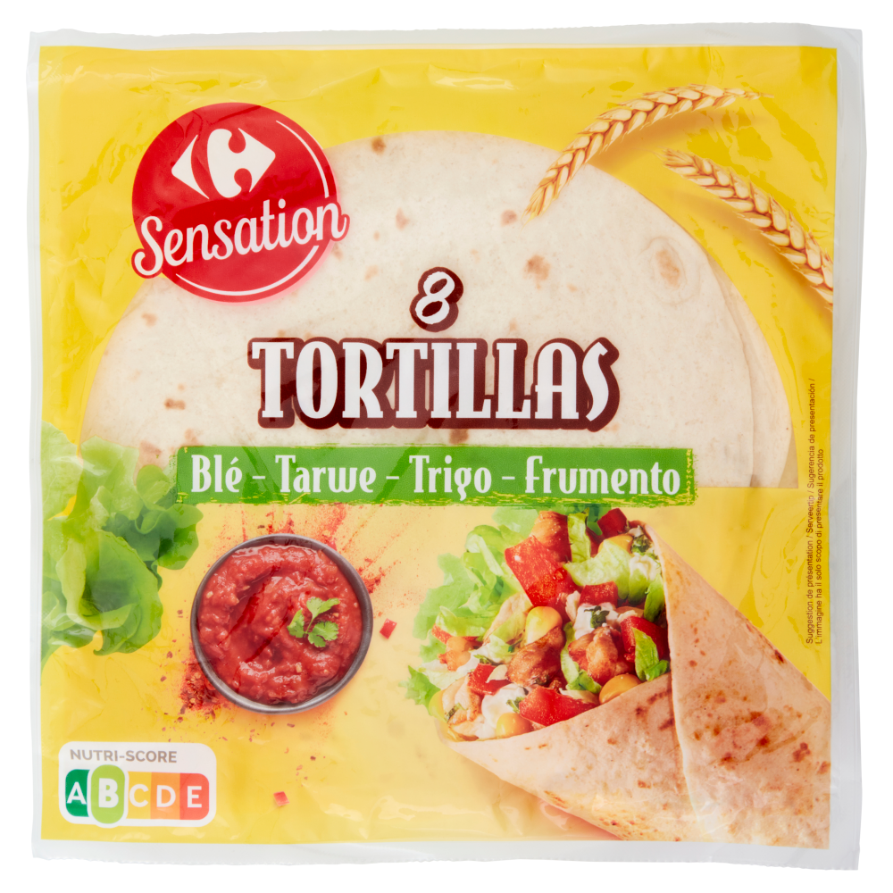 Carrefour 8 Tortillas Messicane Fajitas e Burrito