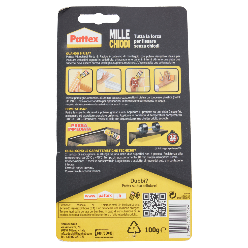 Pattex Millechiodi Original blister 100g