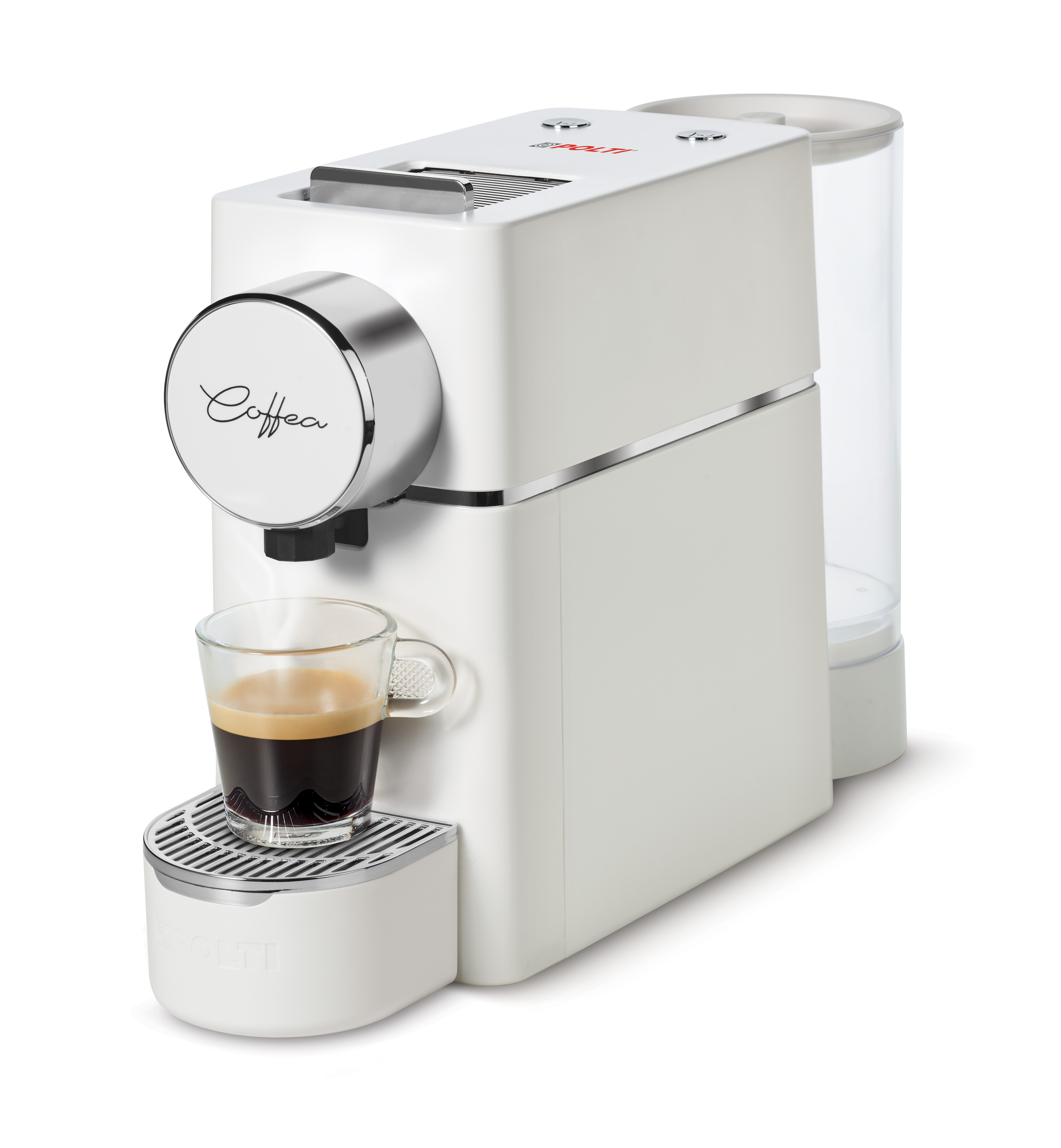 Polti Coffea S18W, macchina per caffè a cialde E.S.E. da 44 mm, 0,85 l, bianco