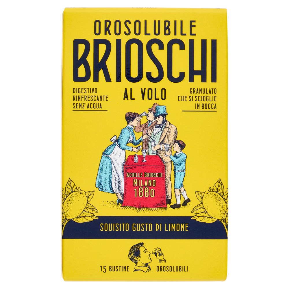 Brioschi Orosolubile al Volo Squisito Gusto di Limone 15 x 1 g