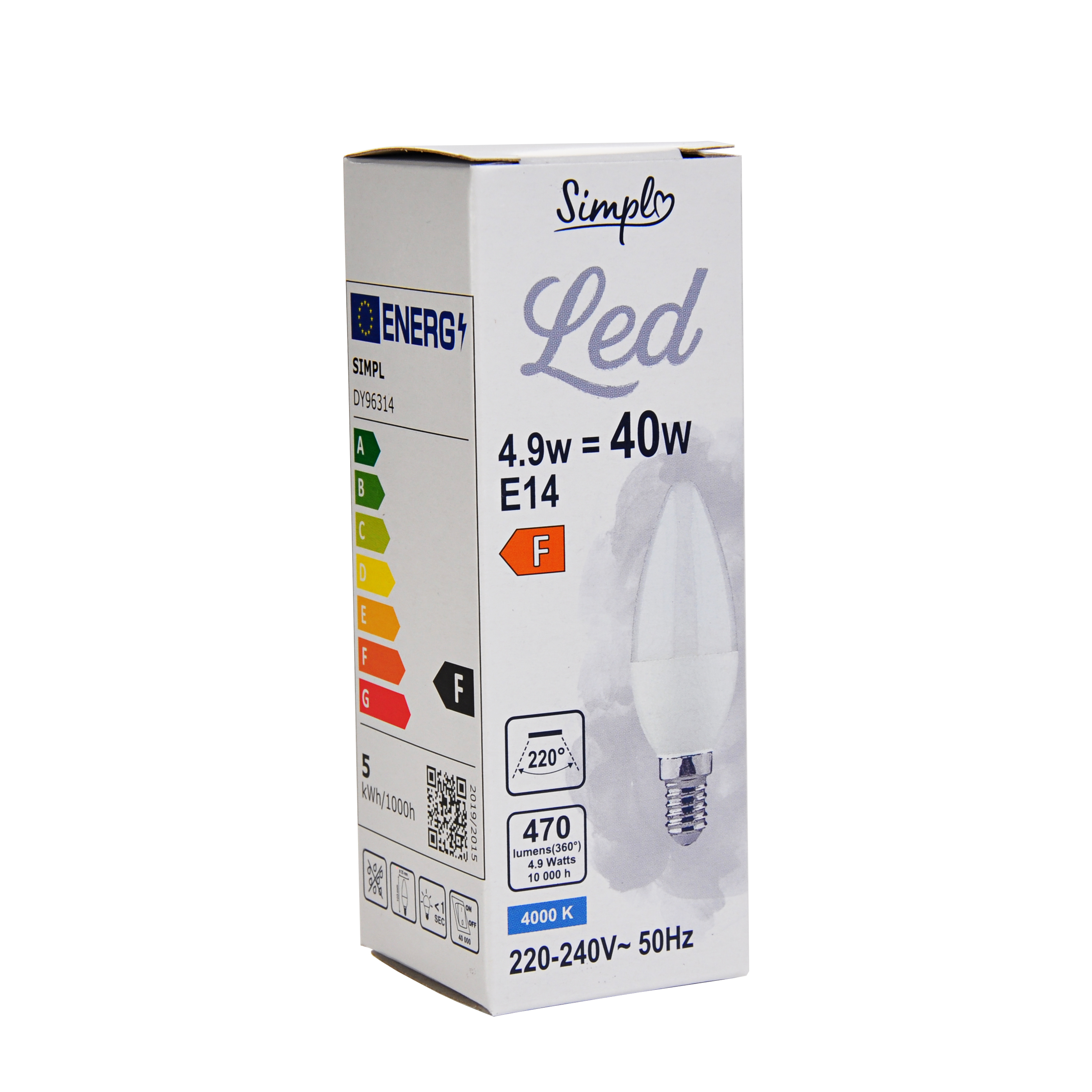 Simpl LED Candela 40W E14 CW