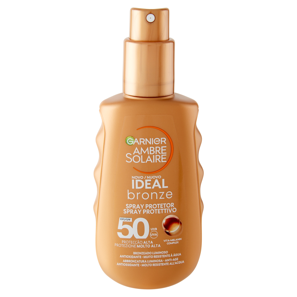 Garnier Ambre Solaire Ideal bronze Spray Protettivo SPF50+ 150 ml