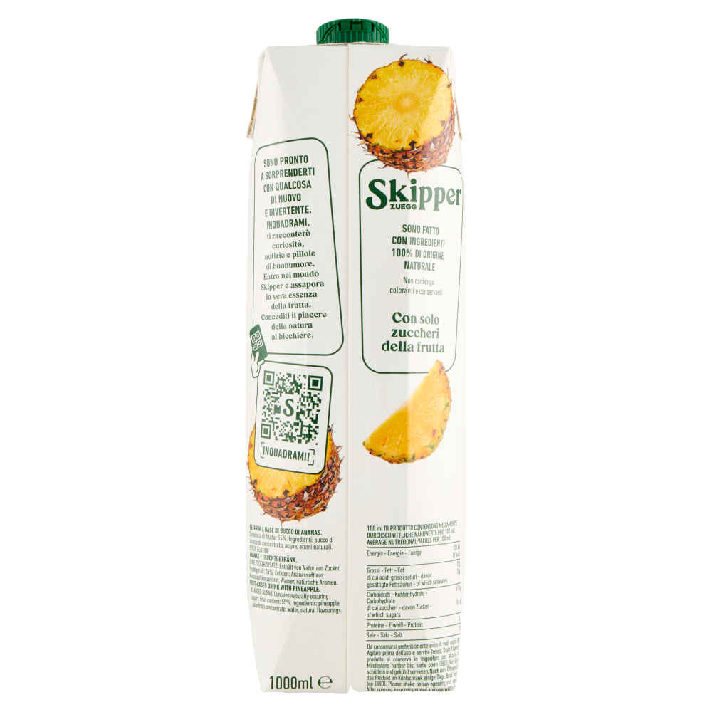 Zuegg Skipper Ananas Senza zuccheri aggiunti 1000 ml