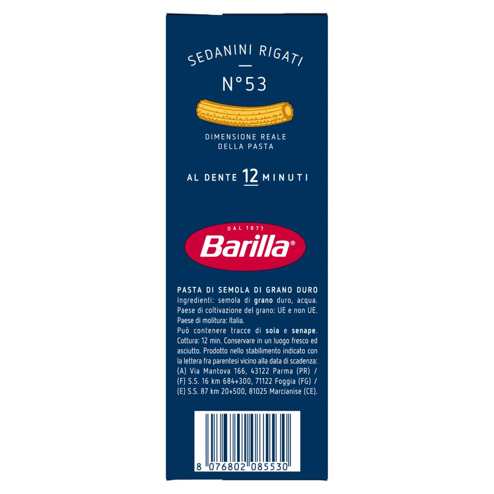 Barilla Pasta Sedanini Rigati n.53 500g