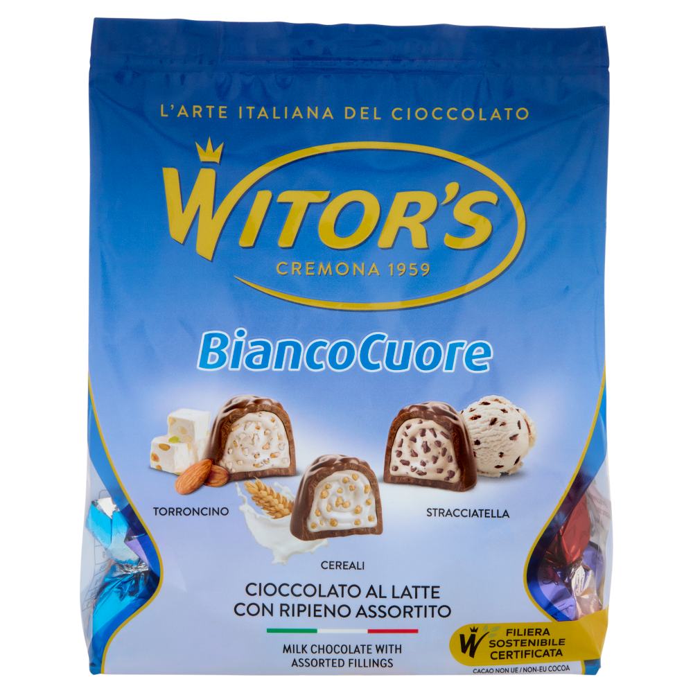 Witor's Bianco Cuore Cioccolato al Latte con Ripieno Assortito 350 g