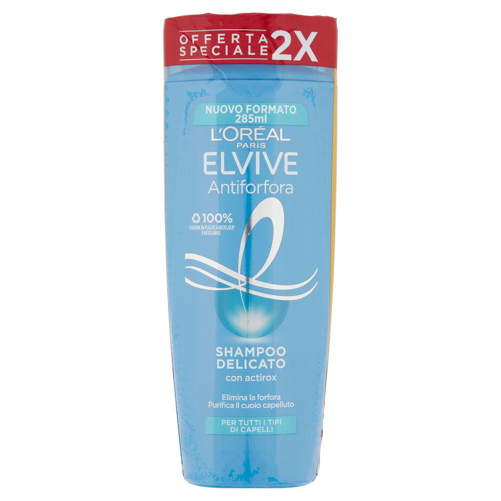 L'Or&eacute;al Paris Shampoo Elvive Antiforfora, Per Capelli Normali, Confezione da 2