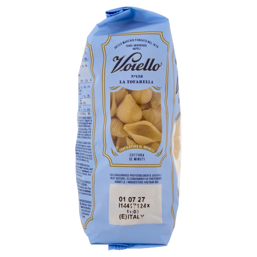 Voiello Pasta La Tofarella N°138 grano Aureo 100% italiano Trafilata bronzo 500g