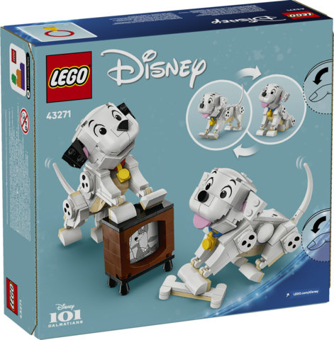 LEGO Disney ǀ 43271 Pongo e Peggy - La Carica dei Cento e Uno, Animali Giocattolo, Regalo per Bambine e Bambini da 6+ Anni