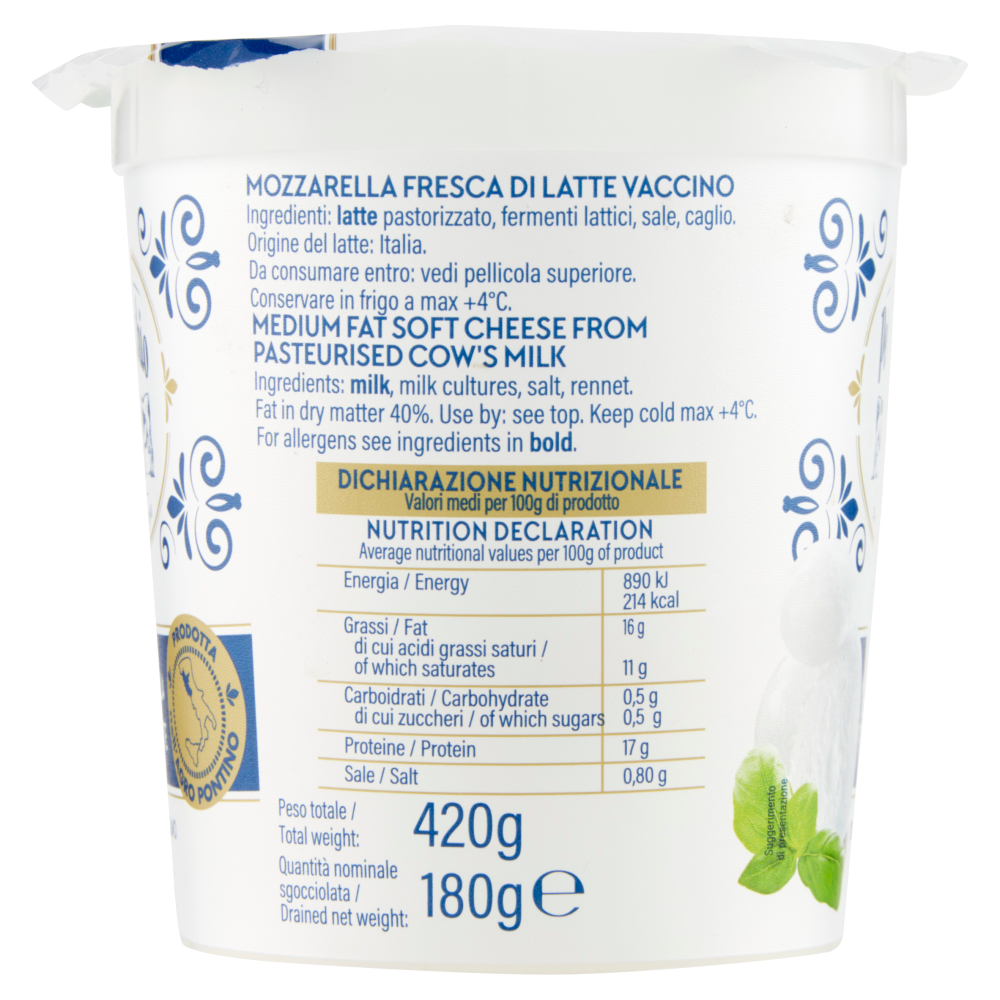 Pettinicchio Mozzarella Fiordilatte 180 g