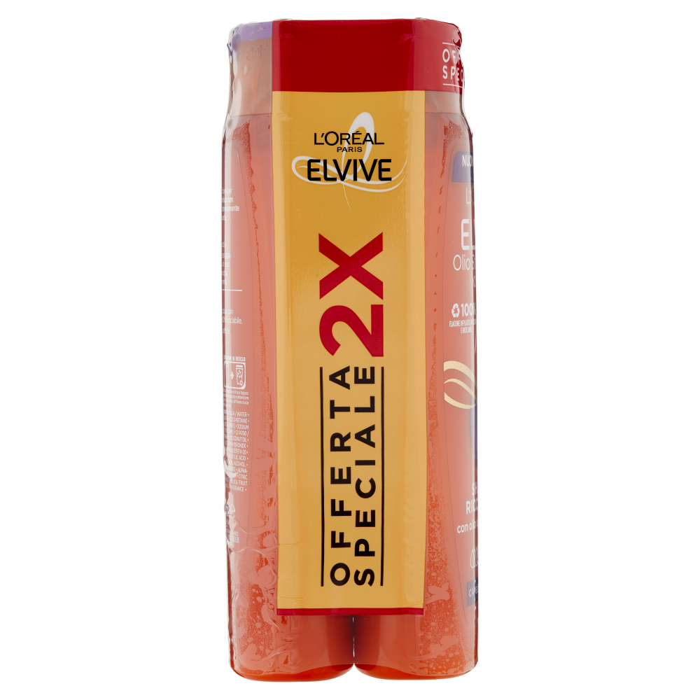 L'Or&eacute;al Paris Shampoo Elvive Olio Straordinario Ricci Sublimi, Per Capelli Ricci, Confezione da 2