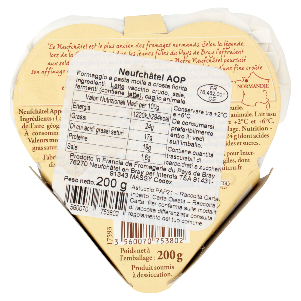 Reflets de France Neufchâtel AOP au lait cru 200 g