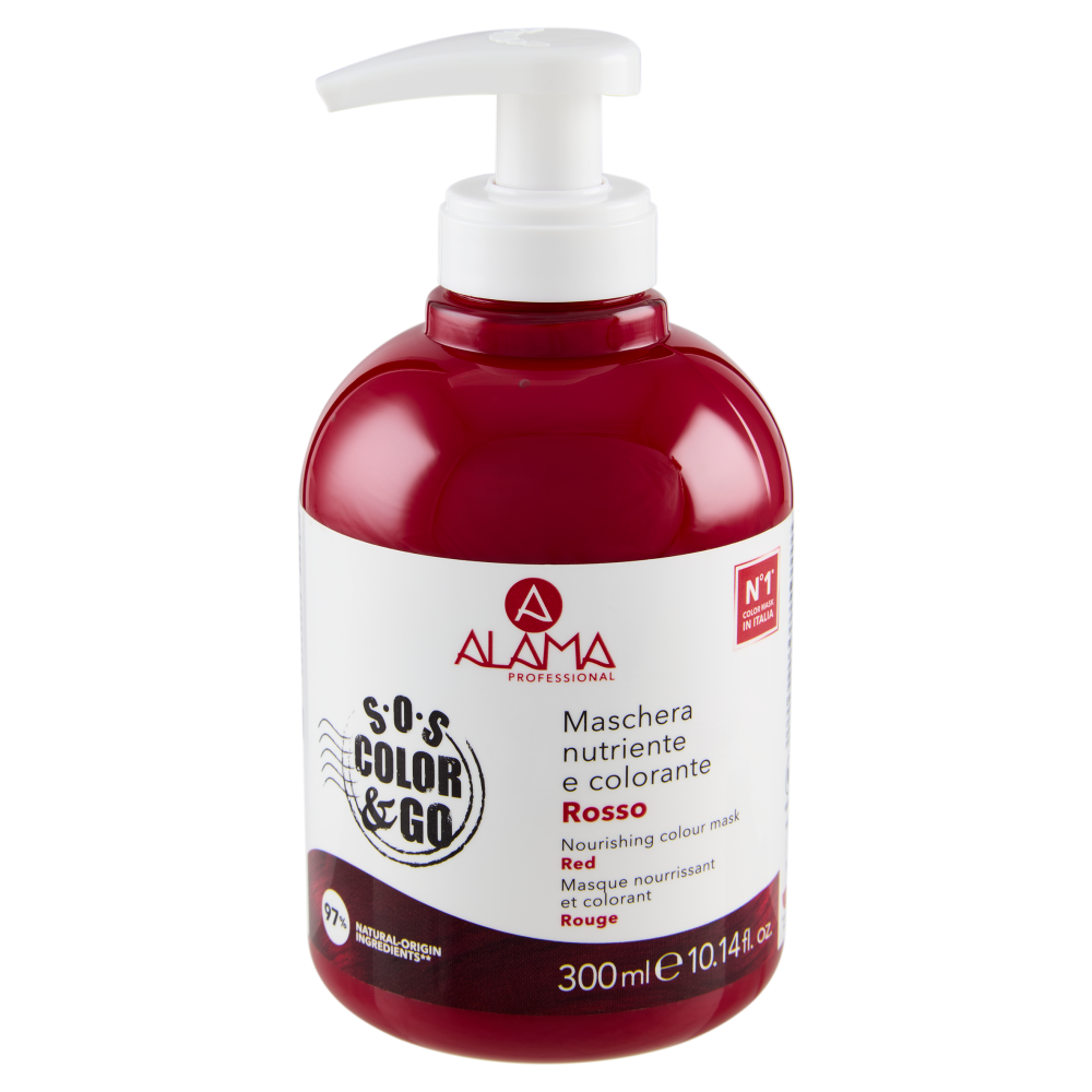 Alama Professional S.O.S. Color & Go Maschera nutriente e colorante Rosso 300 ml
