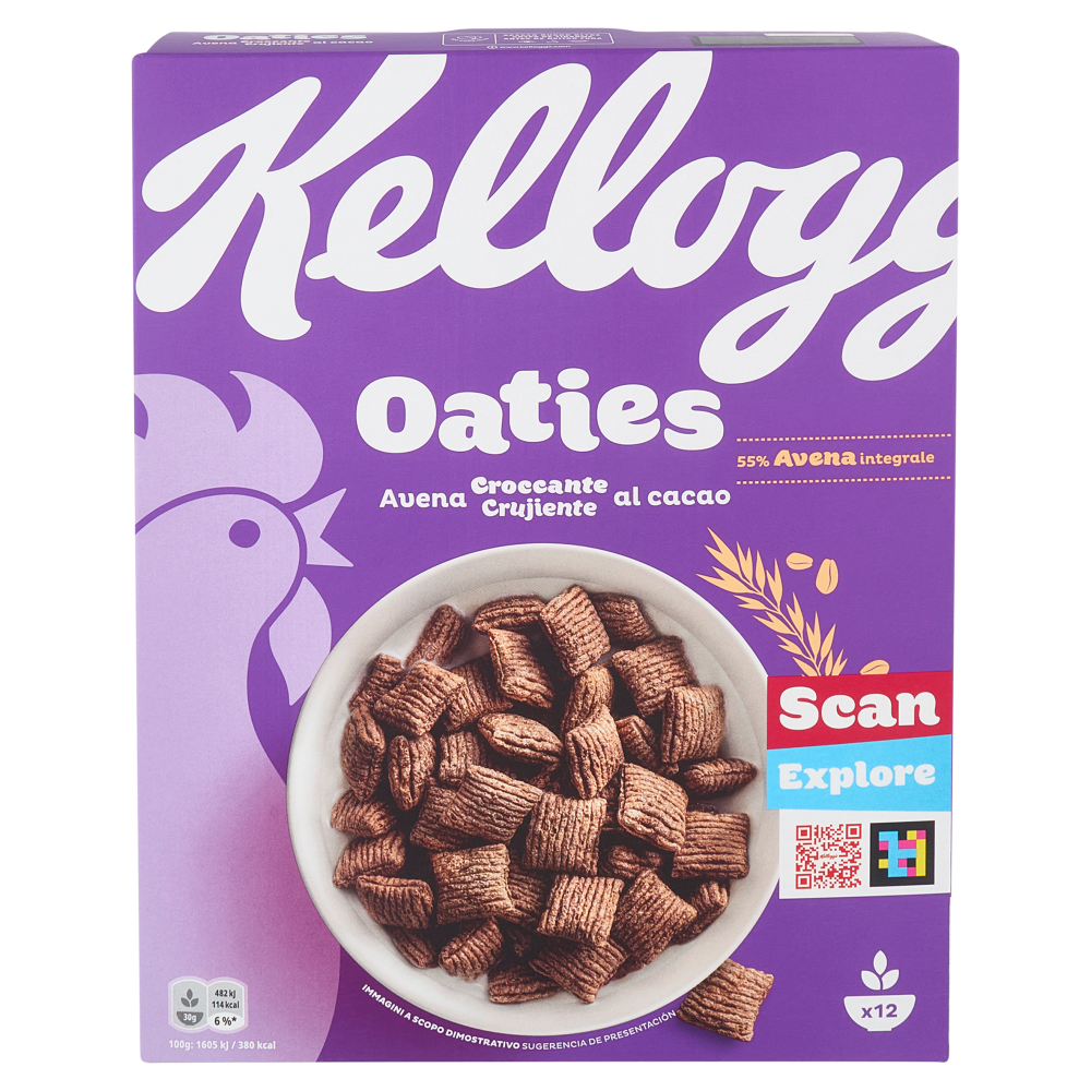 Kellogg's Oaties Avena Croccante al Cacao 360 g