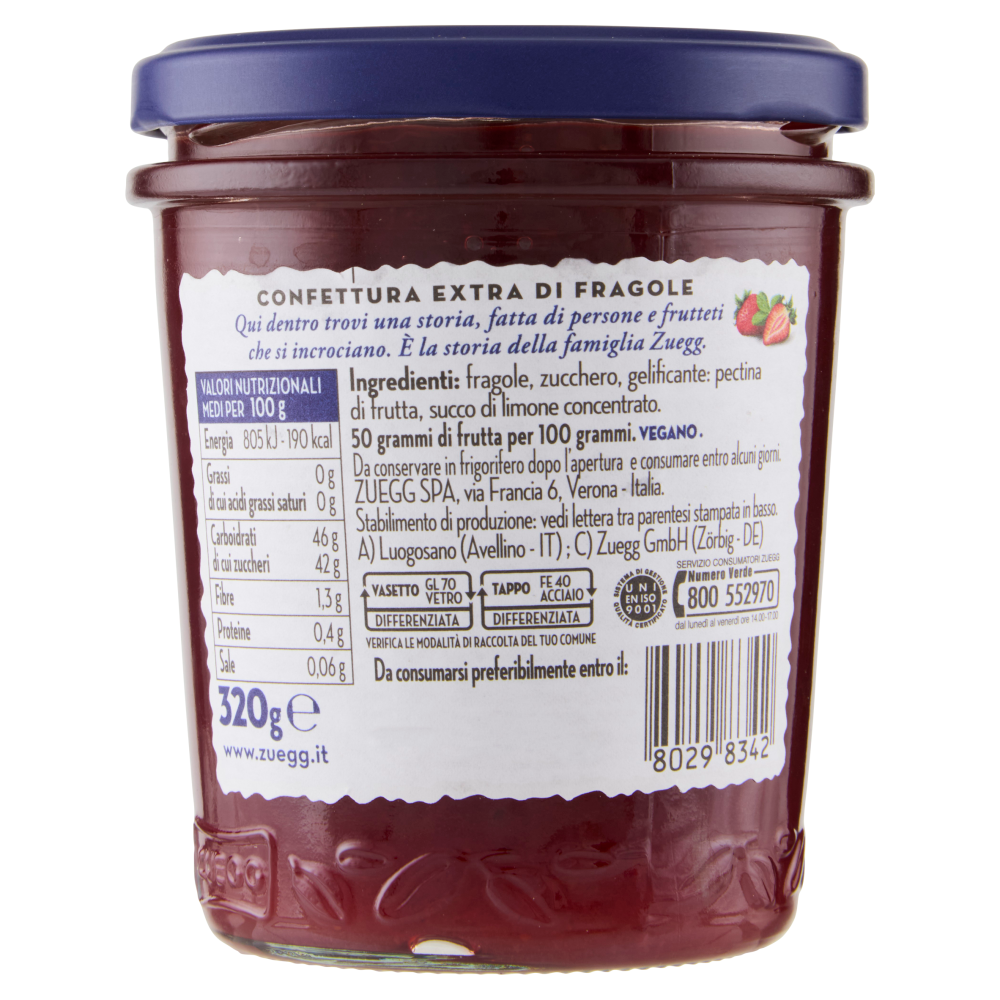 Zuegg I frutteti di Oswald Zuegg Fragole 320 g