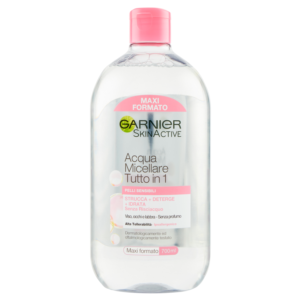 Garnier Acqua Micellare Tutto in 1, Strucca, Deterge, Idrata. Senza Risciacquo, 700 ml