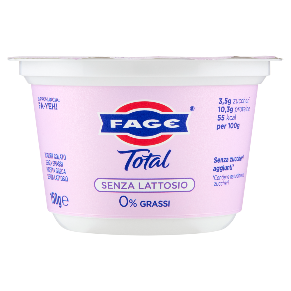 Fage Total Senza Lattosio 0% Grassi 150 g