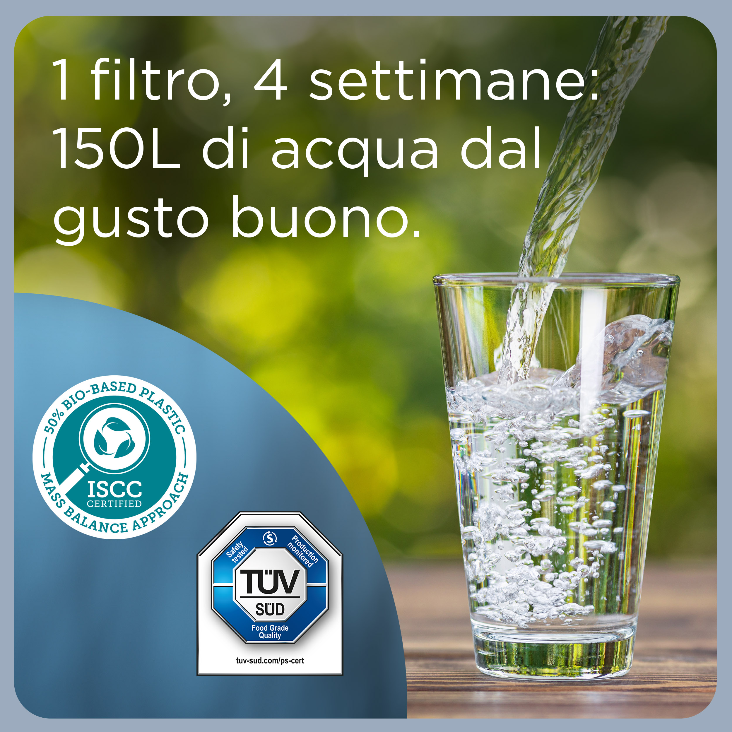 Brita Caraffa filtrante vetro (2.5L) incl. 1x filtro MAXTRA PRO All-in-1 che riduce cloro, calcare, PFAS e metalli - Caraffa premium