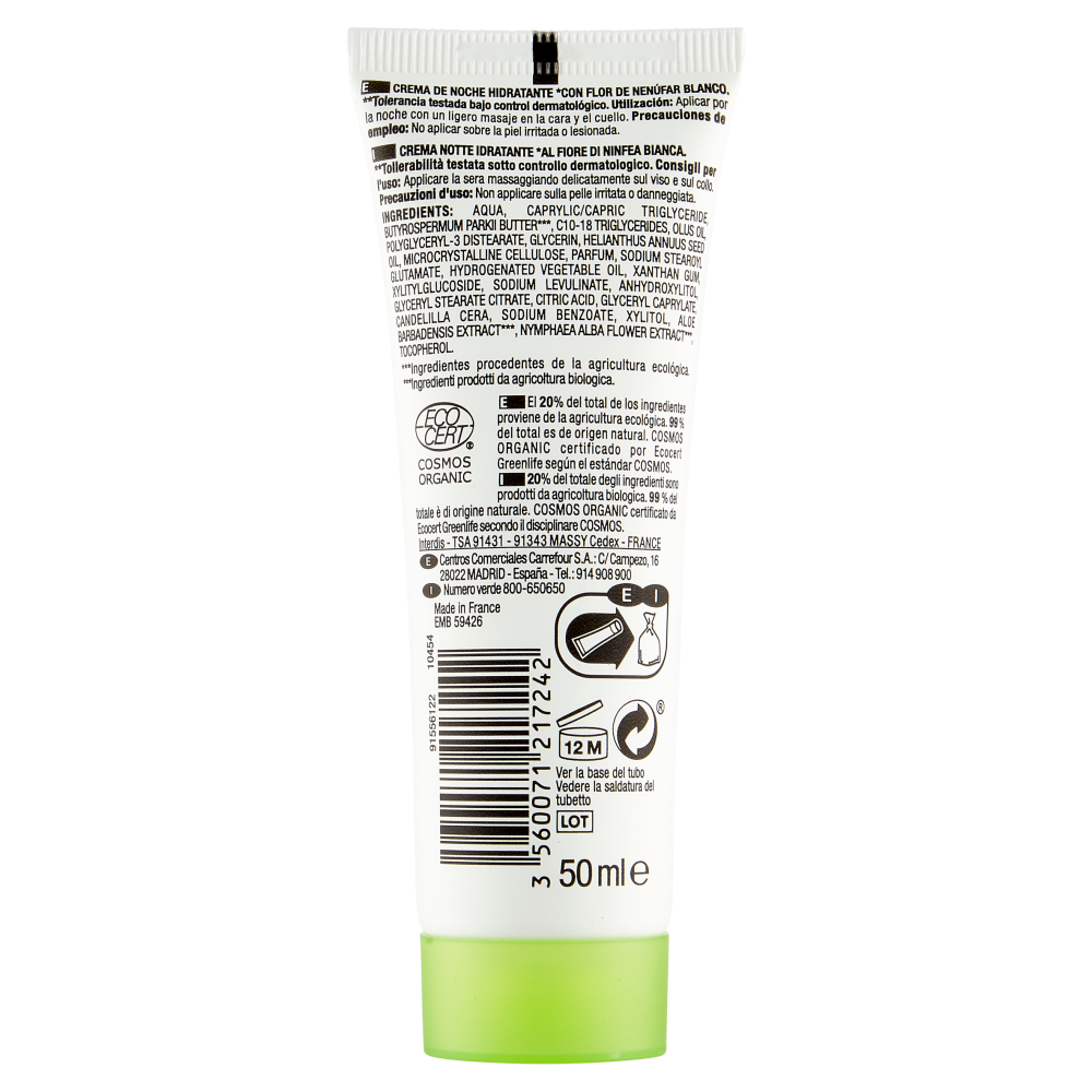 Les Cosmetiques Design Paris nectar of Bio Crema Notte Idratante 50 ml